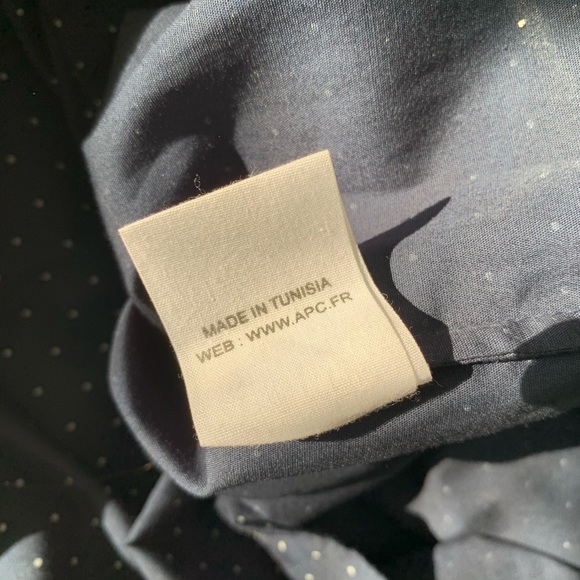 A.P.C Polka Dot Cotton Dress 3/4 Sleeve Size Large - Picture 5 of 7